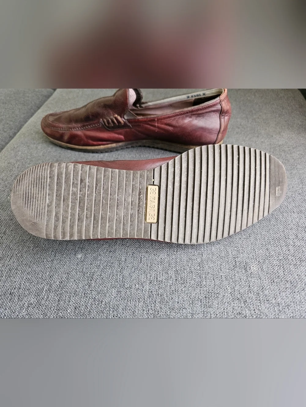 Fabi loafers made in Italy Burgundy Leather Slip-On Loafers